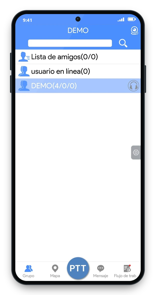 App TPoC: lista de grupos y contactos