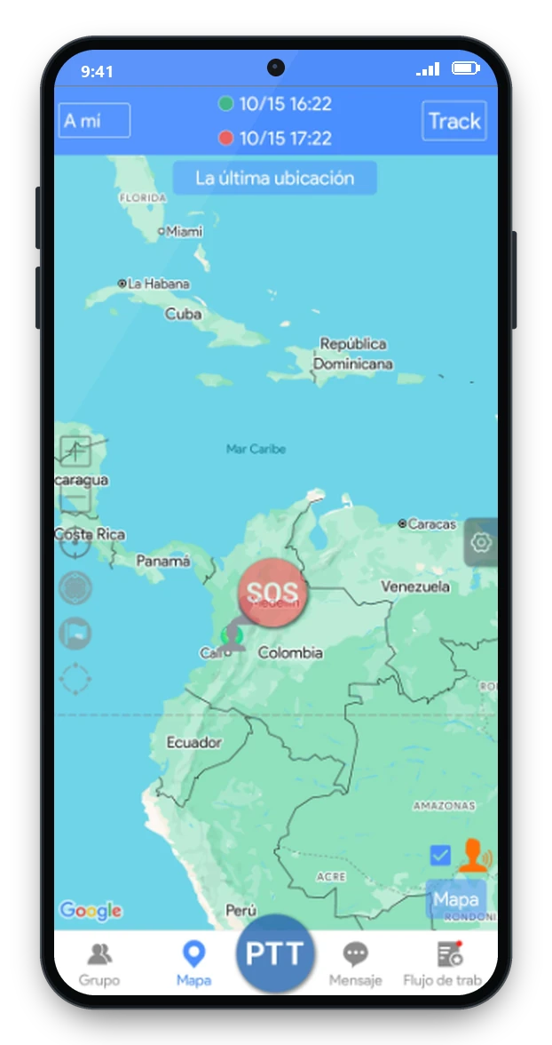App TPoC: mapa con alerta SOS